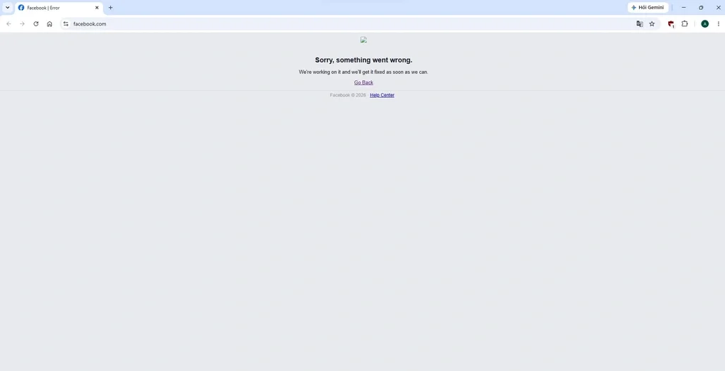 Facebook bị sự cố diện rộng - 1