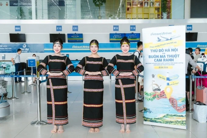 Chuyến bay kết nối Thủ đô với Cam Ranh của Vietravel Airlines được khai trương ngày 15/6. Ảnh: Vietravel Airlines