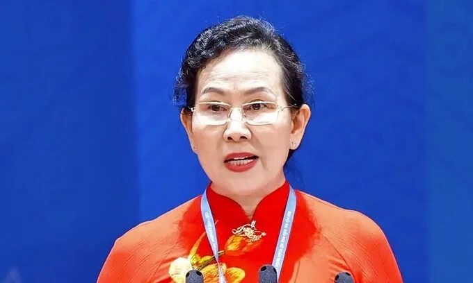 Bà Lê Thị Thủy, Chủ tịch Hội Liên hiệp Phụ nữ Việt Nam. Ảnh: Như Ý