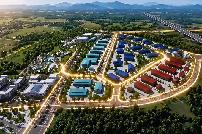 Phối cảnh cụm công nghiệp Tân Tiến.