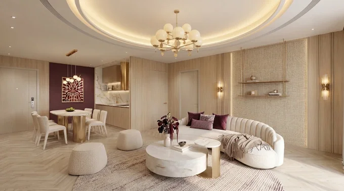 Nội thất hoàn thiện căn hộ được hoàn thiện theo tiêu chuẩn cao cấp hướng tới trải nghiệm sống như nghỉ dưỡng. Ảnh: Sunshine Group