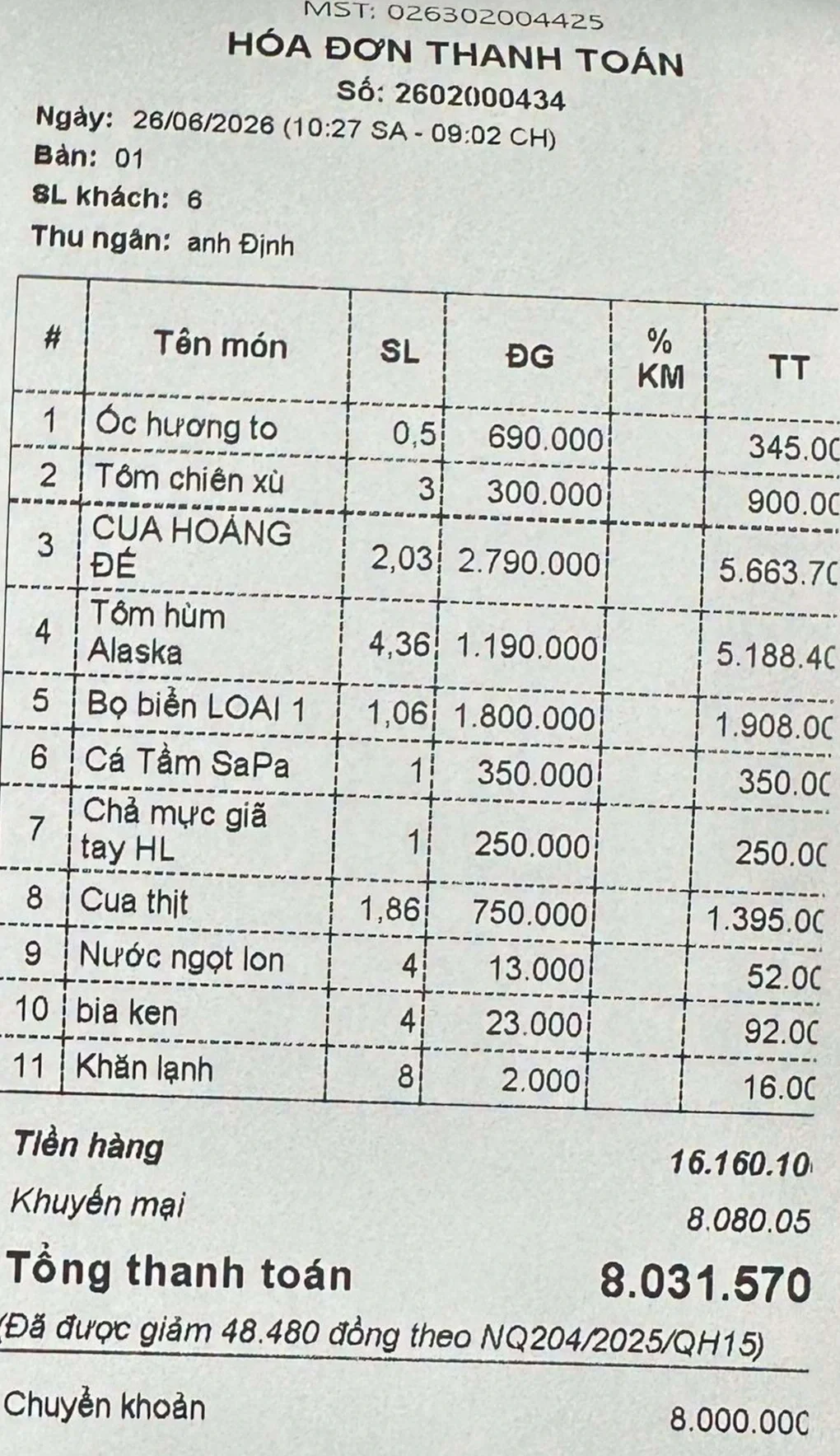 Vụ chàng trai bị bạn bỏ lại với hoá đơn 16 triệu: Cô gái đã chuyển 8 triệu - 2