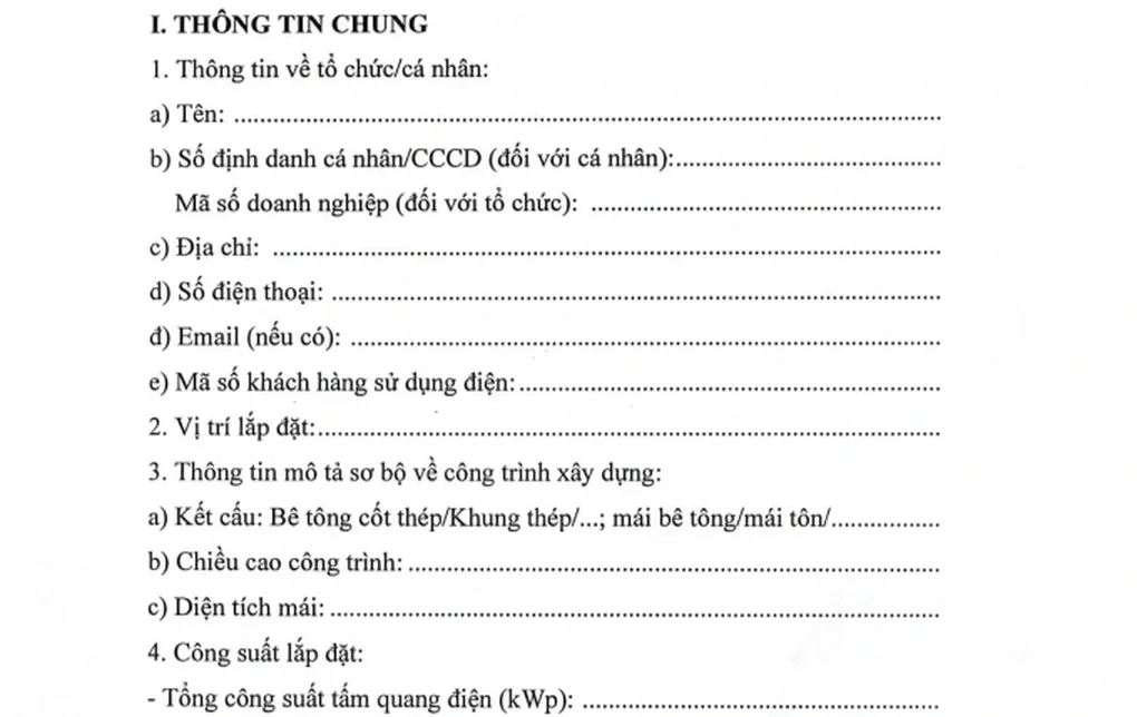 Lắp điện mặt trời mái nhà cần báo UBND cấp xã: 2 bước người dân cần biết - 1