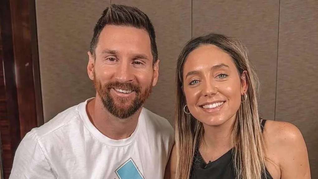 Lionel Messi và Sofia Martinez trong một cuộc phỏng vấn. Ảnh: Instagram/sofimmartinez