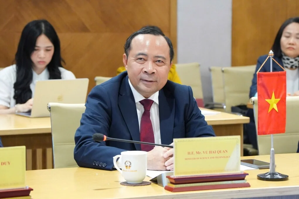 Bộ trưởng Khoa học và Công nghệ Vũ Hải Quân. Ảnh: MST