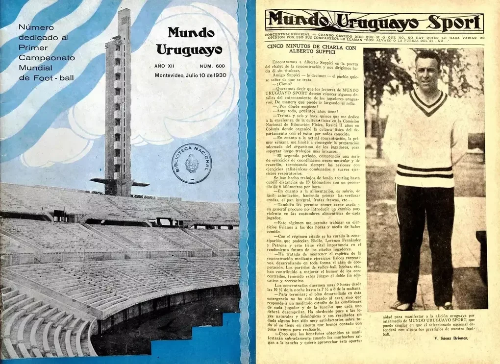 HLV Alberto Suppici giúp đội tuyển quê hương Uruguay trở thành nhà vô địch đầu tiên của World Cup năm 1930. Ảnh: FIFA