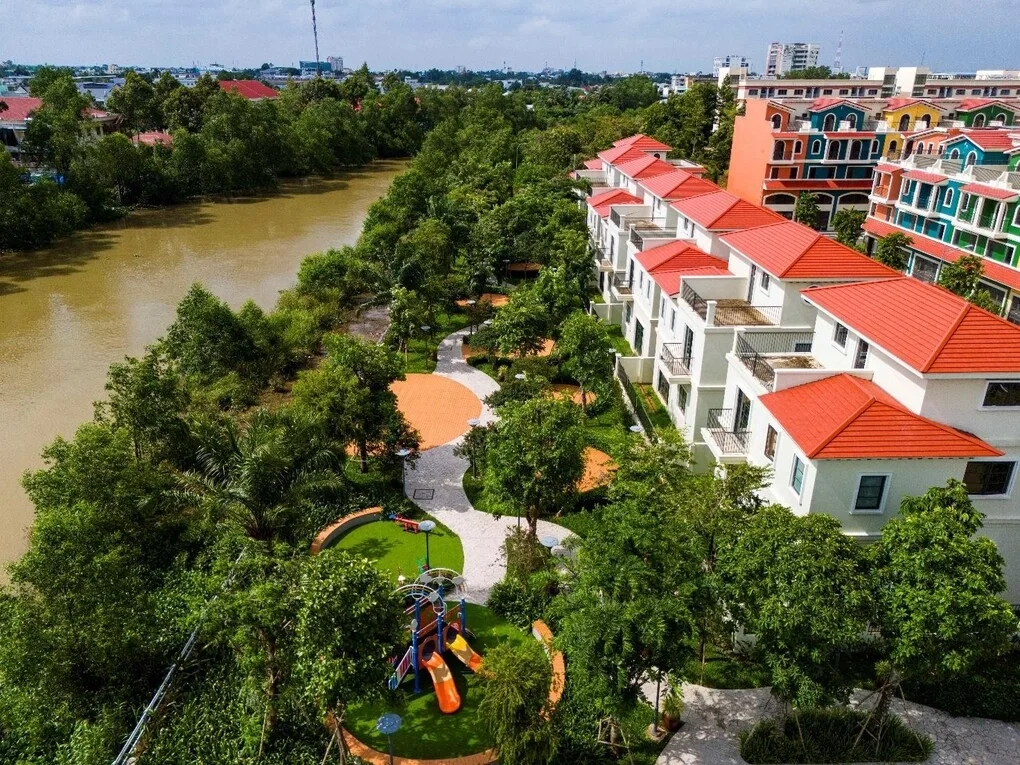 Khu dân cư Phước Thọ dành khoảng 30% diện tích cho cây xanh và mặt nước. Ảnh: T&T Group