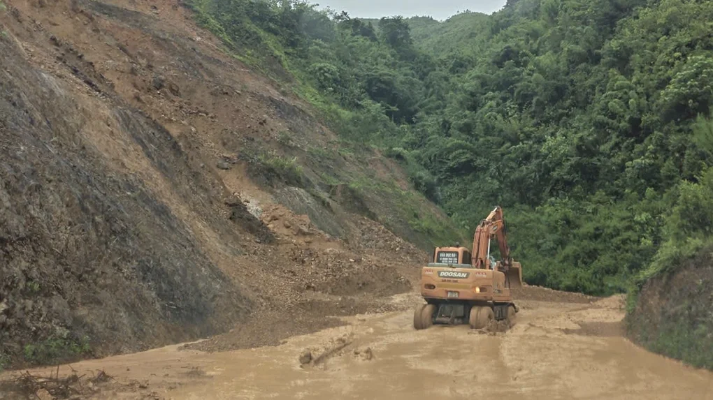 Đoạn Km30+840 đường tỉnh 134 tại tỉnh Lai Châu. Ảnh: Sở Xây dựng Lai Châu