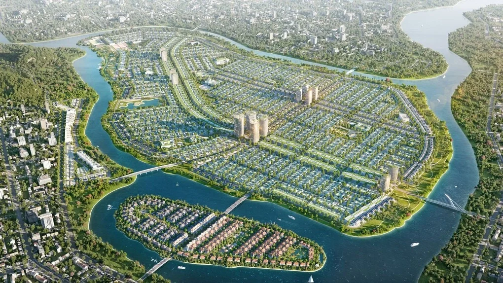 Khu đô thị Sun Riverpolis được quy hoạch theo định hướng phát triển đô thị sinh thái văn minh, hiện đại. Ảnh phối cảnh: Sun Group