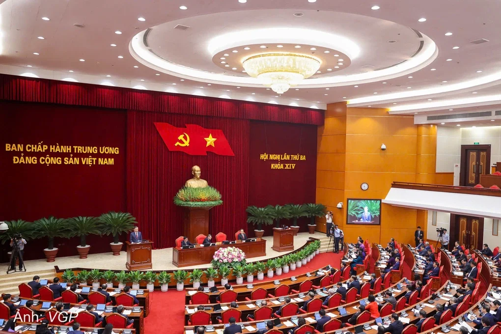 Phiên khai mạc hội nghị Trung ương ba khóa 14, sáng 20/7. Ảnh: Nhật Bắc/VGP