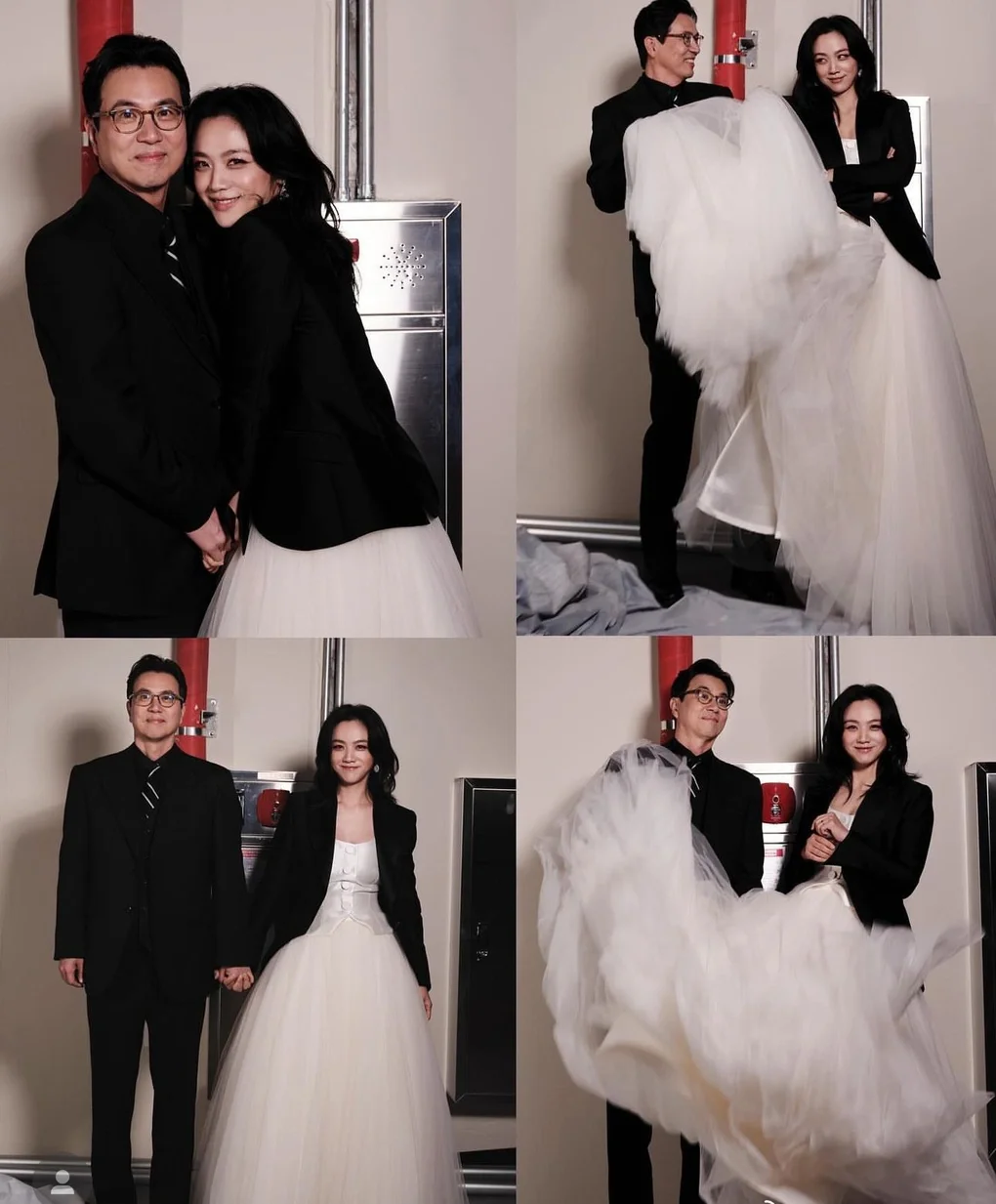 Vợ chồng Thang Duy, 47 tuổi và Kim Tae Yong, 57 tuổi. Ảnh: Weibo