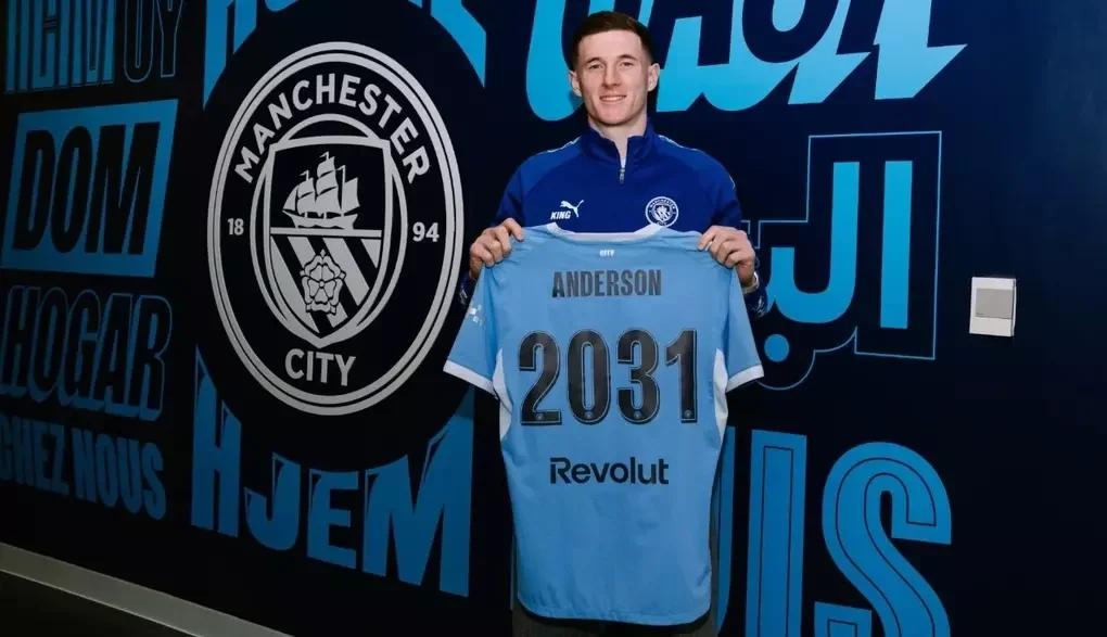 Elliot Anderson ra mắt Man City ngày 23/7. Ảnh: Man City