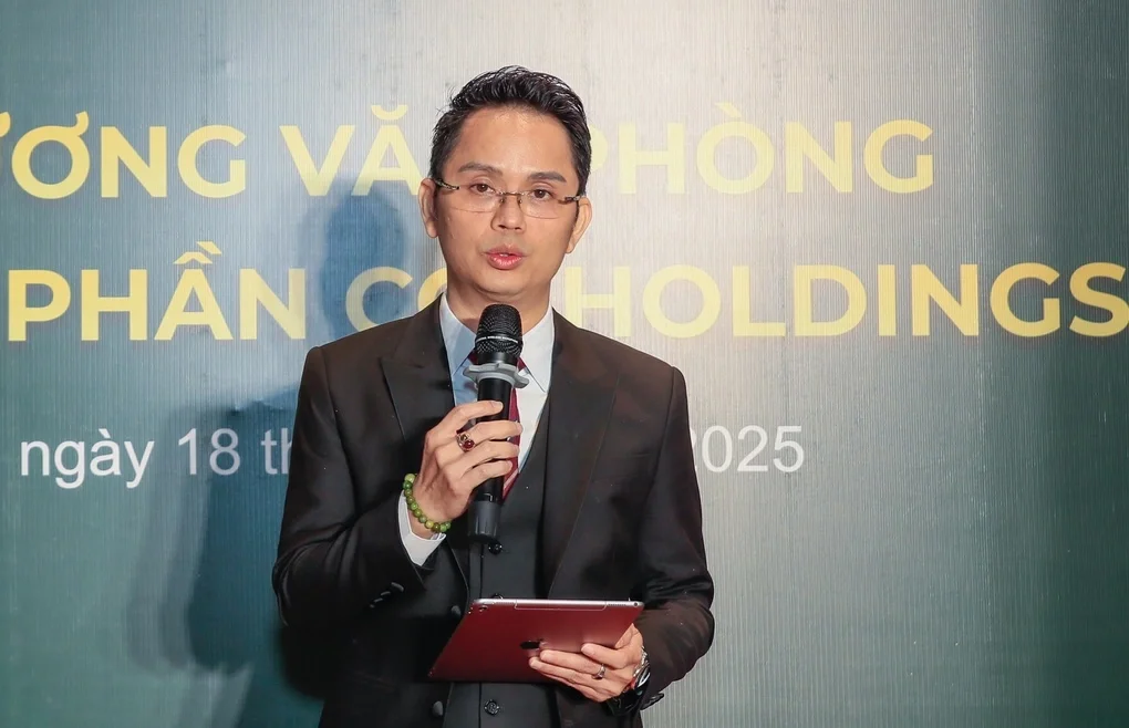 Ông Võ Quốc Khánh tại một sự kiện của CC1 Holdings, nơi ông làm Tổng giám đốc, hồi tháng 1/2025. Ảnh: Website công ty