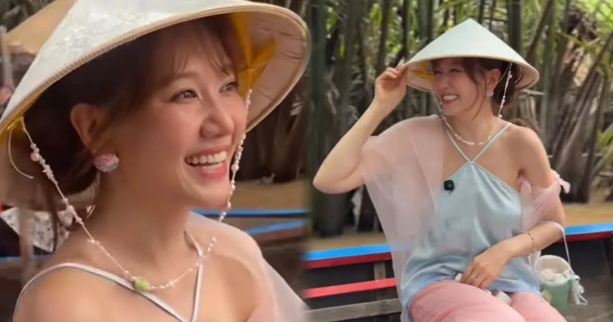 Hari Won hòa cùng sức hút Cồn Thới Sơn, kiên nhẫn chờ lượt check-in trên xuồng ba lá